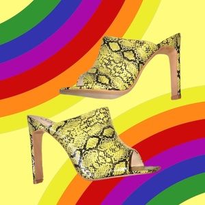 So Me snake print heels